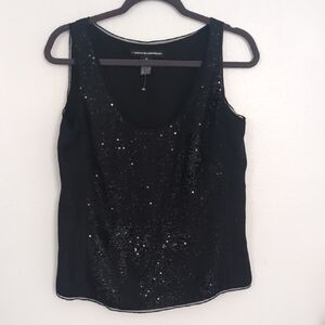 Adidas Black Sequin Sleeveless Tank Top